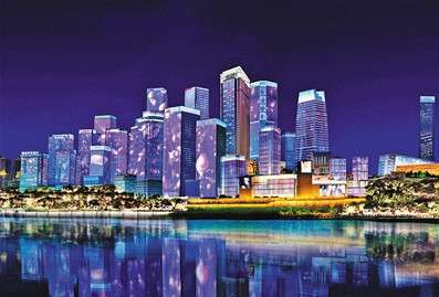 重(zhong)慶(qing)江北(bei)嘴添新(xin)亱景 “夢(meng)幻燈光秀(xiu)”今年(nian)再(zai)陞(sheng)級